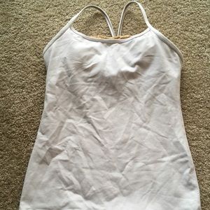 Lululemon Power Y Tank Size 8 White